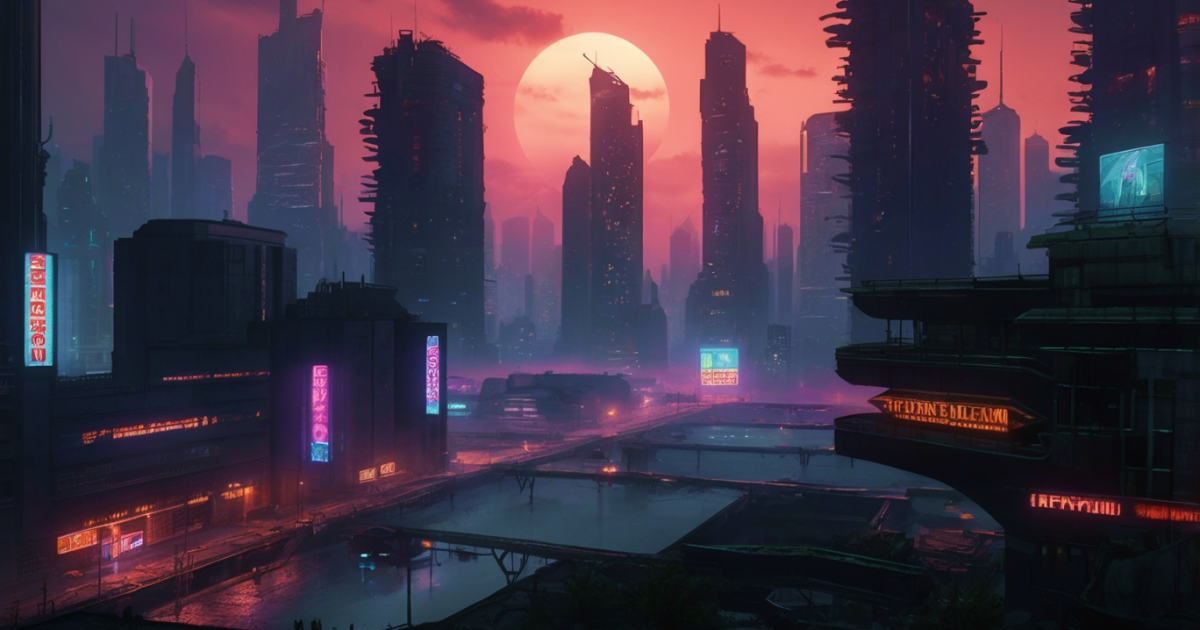 cyberpunk 3d environment