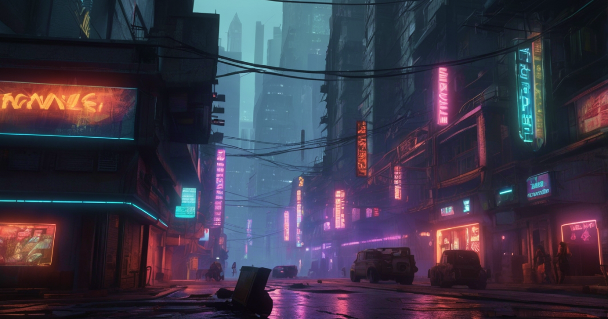 cyberpunk art style background